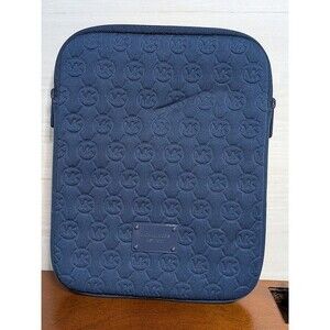 Michael Kors Navy Quilted Neoprene iPad Tablet Sleeve Case Pouch Tech Accessory